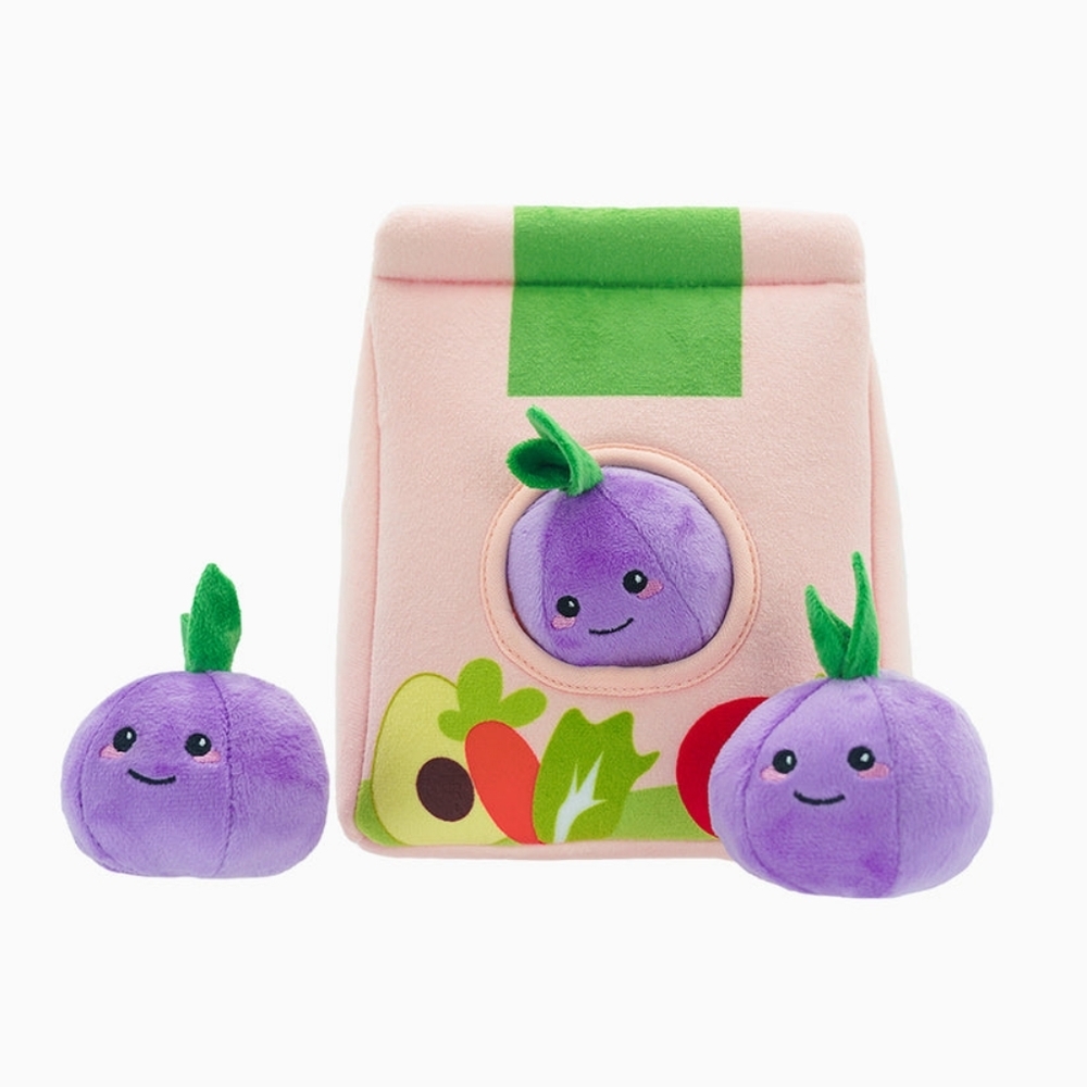 Hugsmart Interactive Dog Toy-FOOD PARTY – GROCERY BAG